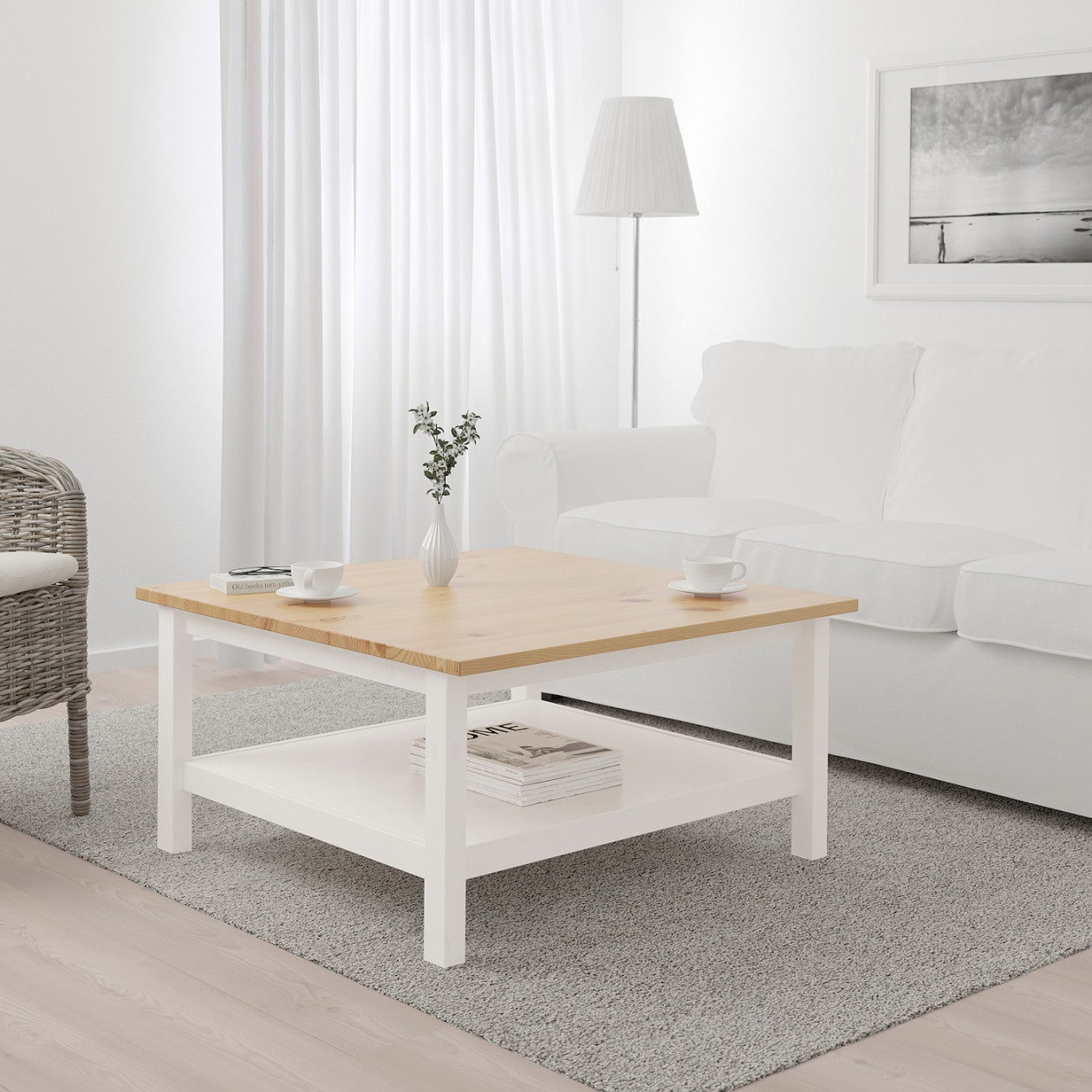 HEMNES Couchtisch, weiß gebeizt/hellbraun, x cm - IKEA Österreich