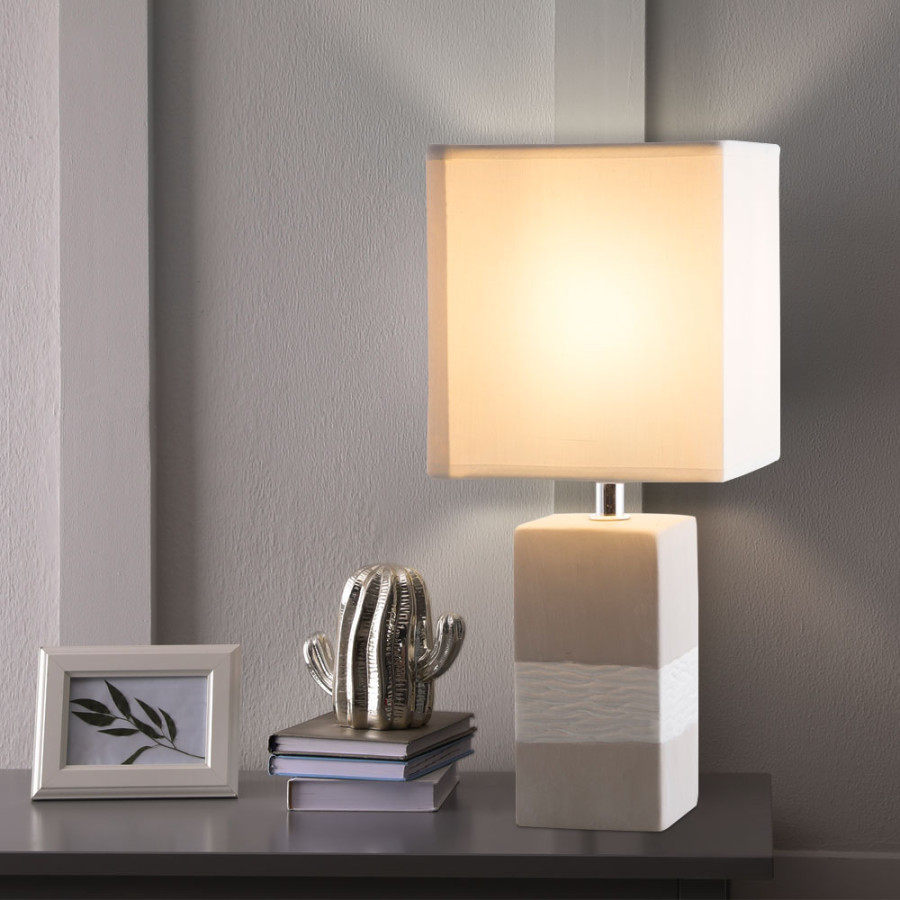 Table lamp living room table lamp ceramic bedside lamp gray white